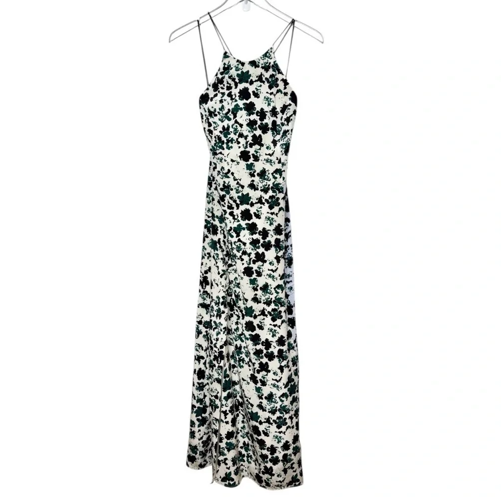 NWT Carmella Silk Floral Open Back Resort Vacation Women’s Maxi Dress Sz 2 - Picture 3 of 14